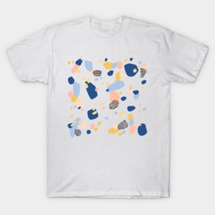 Modern Terrazzo Pattern | Classic Blue T-Shirt